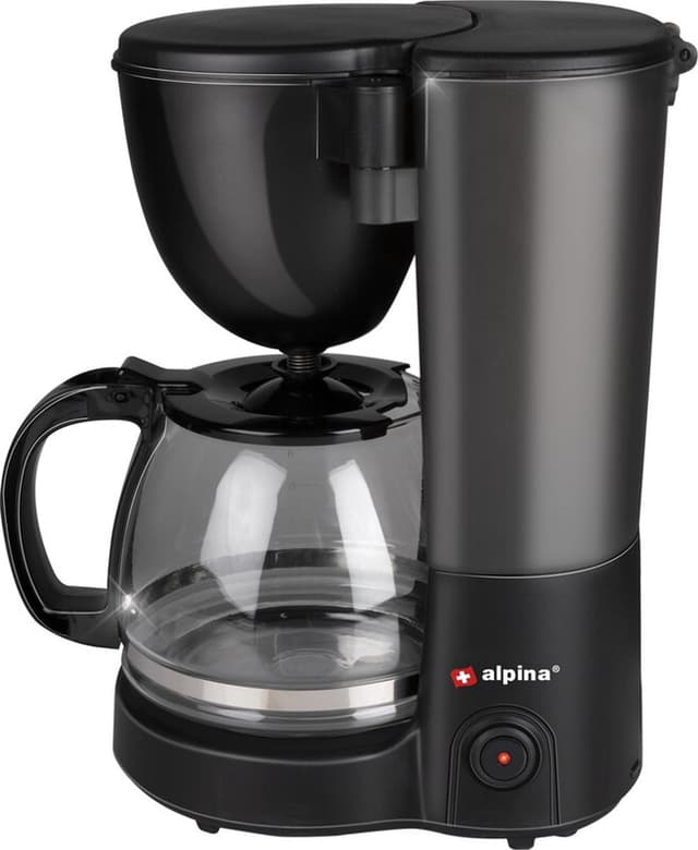 Alpina Koffiezetapparaat Filterkoffie-warmhoudplaat Pauzefunctie 750W 1.25L 10-12 Kopjes Zwart