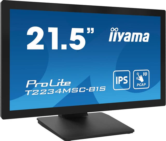 iiyama ProLite 22" Full HD 10-punts aanraakscherm met IPS-paneeltechnologie, bediening-door-glasfunctie en anti-vingerafdrukcoating