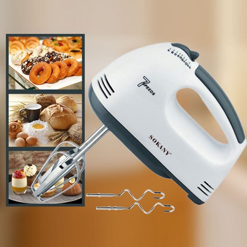 SOKANY Elektrische Handmixer Met 7 Snelheden en Garde 180 W SK-133 Handmixer (geleverd Vanuit Lokaal Magazijn) CE-Goedgekeurd【Nieuwe Aankomst】 — afbeelding 1