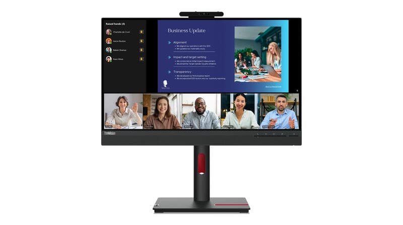 Lenovo ThinkVision T24v-30 led scherm 60,5 cm 1920 x 1080 full HD zwart — afbeelding 1