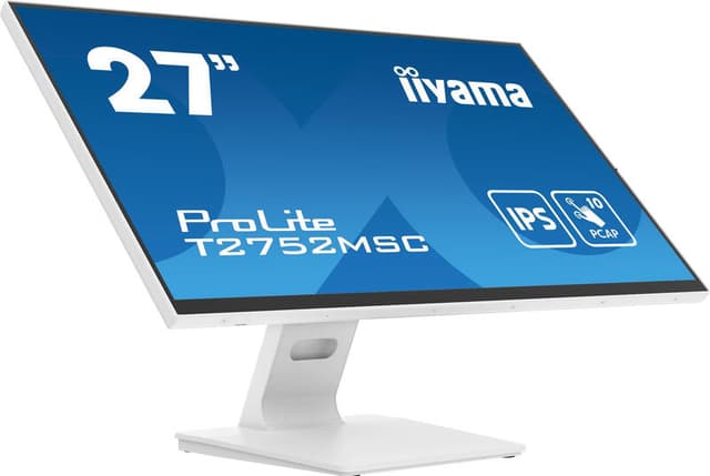 iiyama ProLite 27 inch optisch gebonden PCAP 10-punts touchscreenmonitor met IPS-paneeltechnologie, rand-tot-rand glasontwerp en anti-vingerafdrukcoating