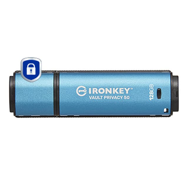 Kingston Technology IronKey 128 GB Vault Privacy 50 AES-256 versleuteling, FIPS 197