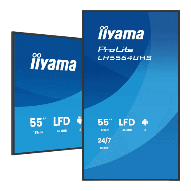 iiyama 55 inch 4K UHD krachtigste professionele narrowcasting-display met geavanceerde bedienings- en connectiviteitsopties