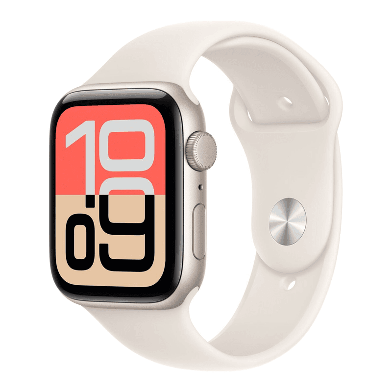 Apple Watch SE 3 GPS 44 mm Starlight aluminium kast met Starlight sportband - S/M — afbeelding 1