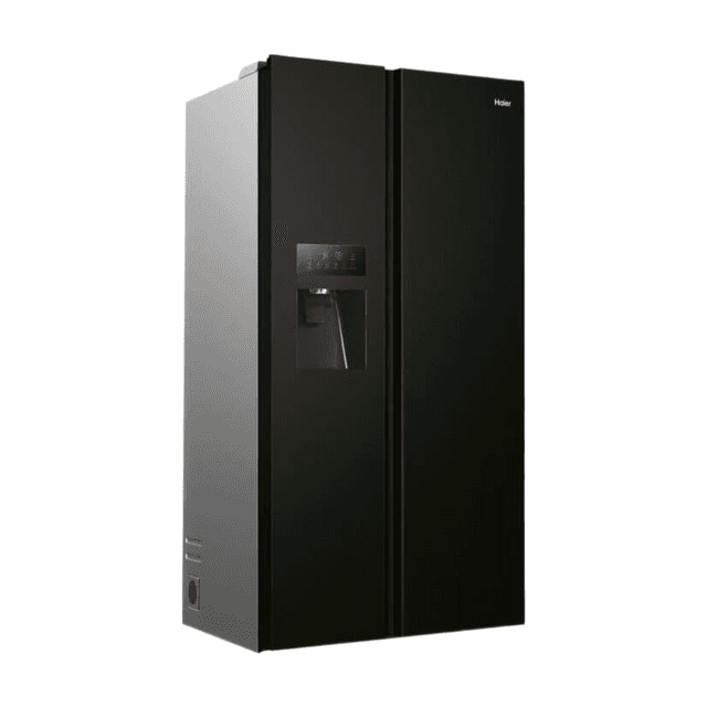 Haier HSR3918EIPB Vrijstaande Side-by-Side Koelvriescombinatie – 515 L Capaciteit – Water- & IJsdispenser – Energieklasse E – Zwarte Afwerking