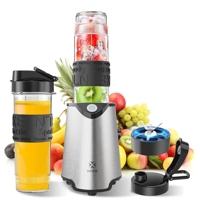 WOOX MX0199 Draagbare Persoonlijke Blender, Ideaal voor Smoothies, IJs, Sap en Voedselbereiding, Compact, Handig en Veelzijdig