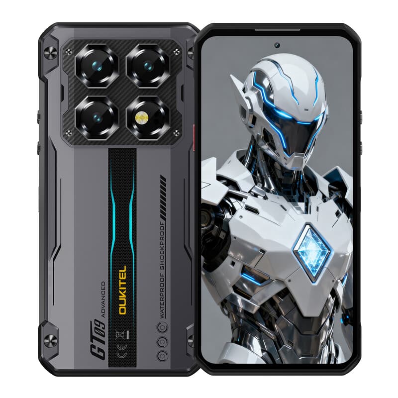 OUKITEL WP60 5G Zwart Robuust Telefoon 7,2'' HD+ Display 10.000 mAh Grote Batterij 108 MP Camera Android 15 (16 GB + 512 GB NFC) — afbeelding 1