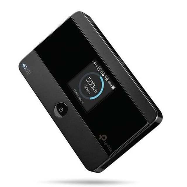 TP-Link M7350 - 4G (CAT4) draagbare wifi-router, MiFi, kleurendisplay, 150 Mbps, 2000 mAh accu (8 uur), verbindt met 10 apparaten tegelijk, eenvoudige installatie, kleur: zwart