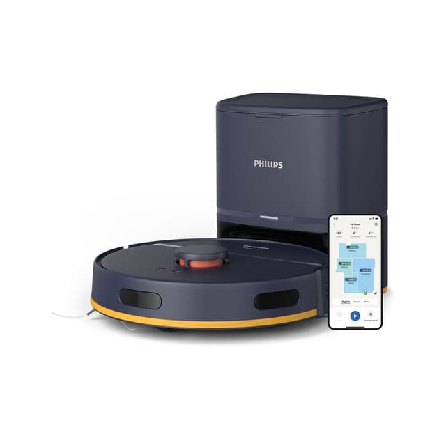 Philips HomeRun 2000-serie robotstofzuiger met dweilfunctie en automatisch leegstation – XU2100/15 – 6000 Pa krachtige zuigkracht – compact ontwerp