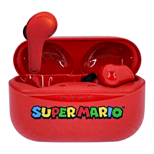 Super Mario draadloze oordopjes - met oplaaddoosje - aanraakbediening - extra oortips - TWS Bluetooth-oordopjes