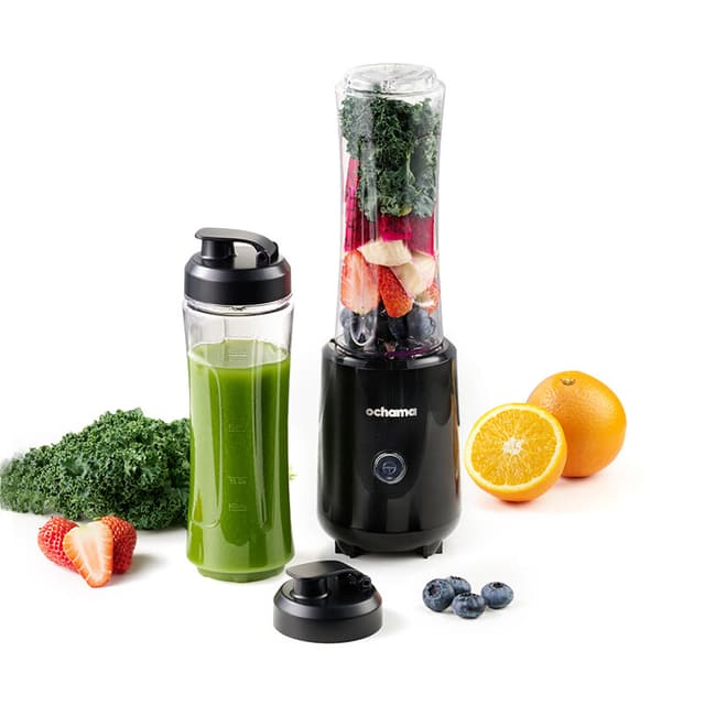 Ochama Draagbare Blenderbeker, Elektrische Sapcentrifuge, Persoonlijke Sapblender, 600 ml Mengbeker, Kleine Draagbare Huisblender, 300 W Krachtig IJs Verbrijzelen