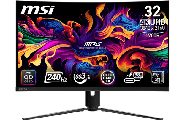MSI MPG 321CURX QD-OLED 80 cm (31,5 inch) 4K Ultra HD monitor 3840 x 2160 pixels zwart