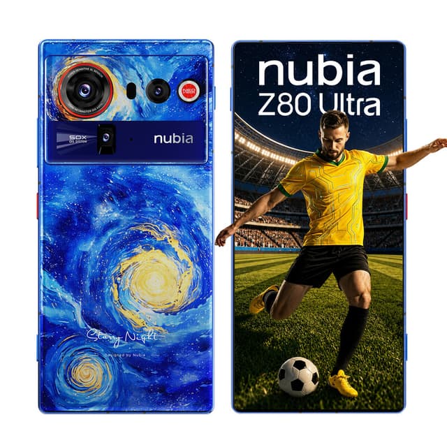 nubia Z80 Ultra 5G ontgrendelde Android-smartphone, gaming-smartphone, 144 Hz AMOLED volledig scherm, 6,8 inch, triplecamera met 50 MP AI, 80 W draadloos opladen, Snapdragon 8 Elite Gen 5, 16 GB RAM + 512 GB opslag