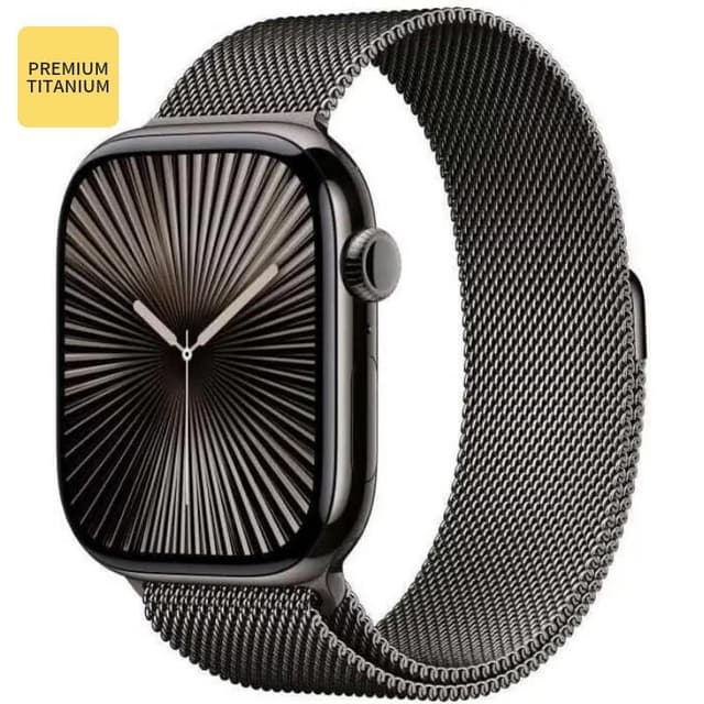 Apple Watch Series 10 GPS + Cellular 46 mm, leisteen titanium