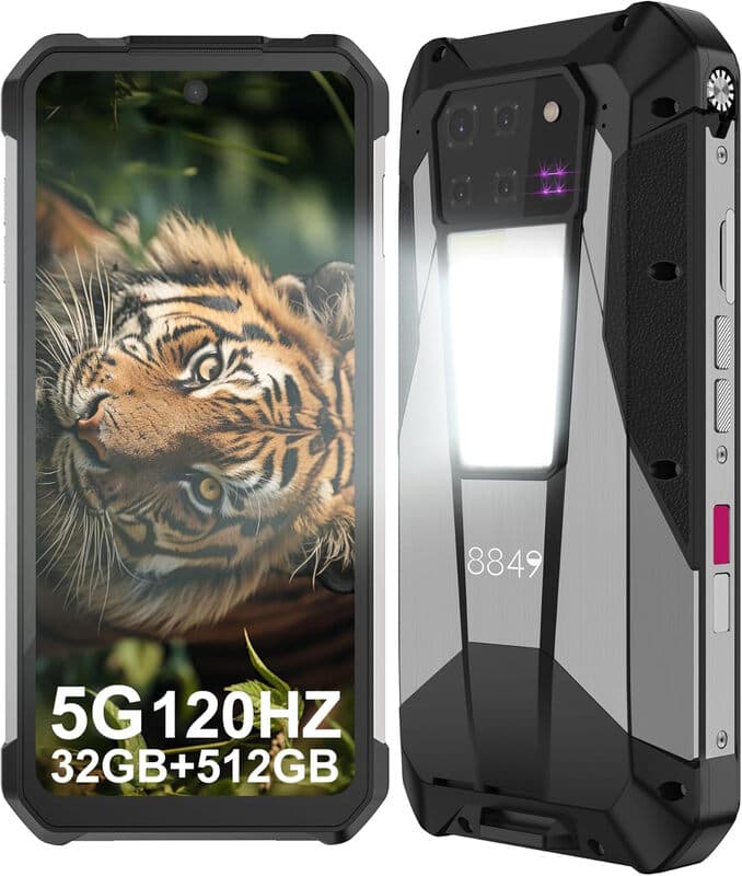 Unihertz Tank 3 Pro 5G robuust projector-smartphone met 23800 mAh batterij, 32 GB RAM + 512 GB opslag, 6,79 inch, Android 14, Dual SIM, Onbreekbaar, hoofdcamera 200 MP, campinglamp, OTG — afbeelding 1