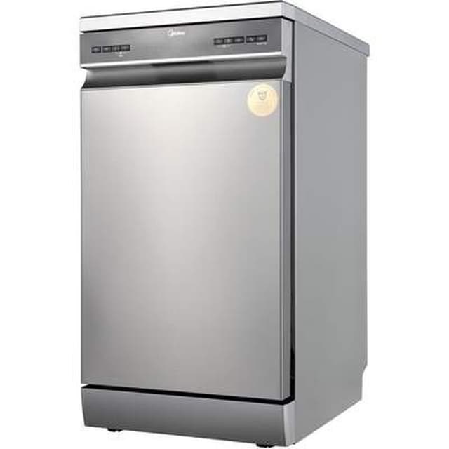 Midea MDWEF1034DSS-WE Vrijstaande vaatwasser, 45 cm breed, 10 couverts 1 stuk 44 dB ActiveDry Zilver Zwart