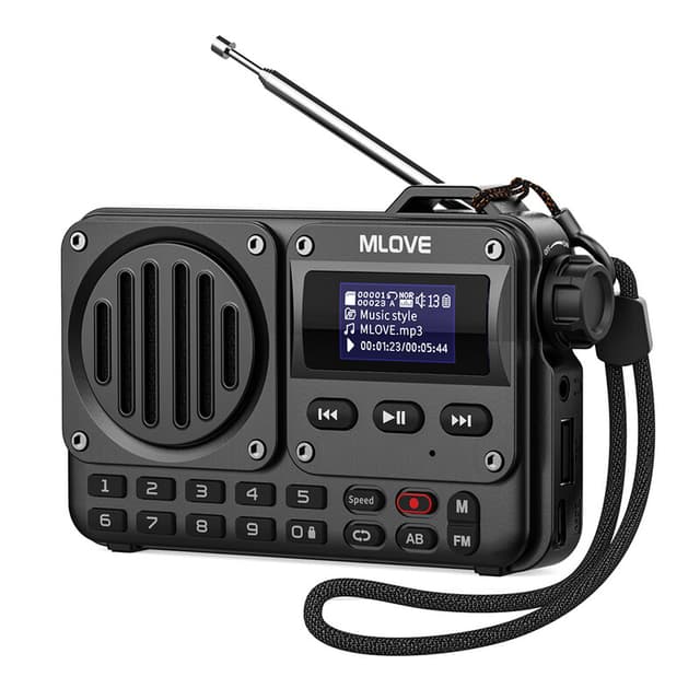 mlove BV800 superdraagbare bluetooth-luidspreker met fm-radio, lcd-scherm, antenne, aux-ingang, usb-schijf, tf-kaart, mp3-speler