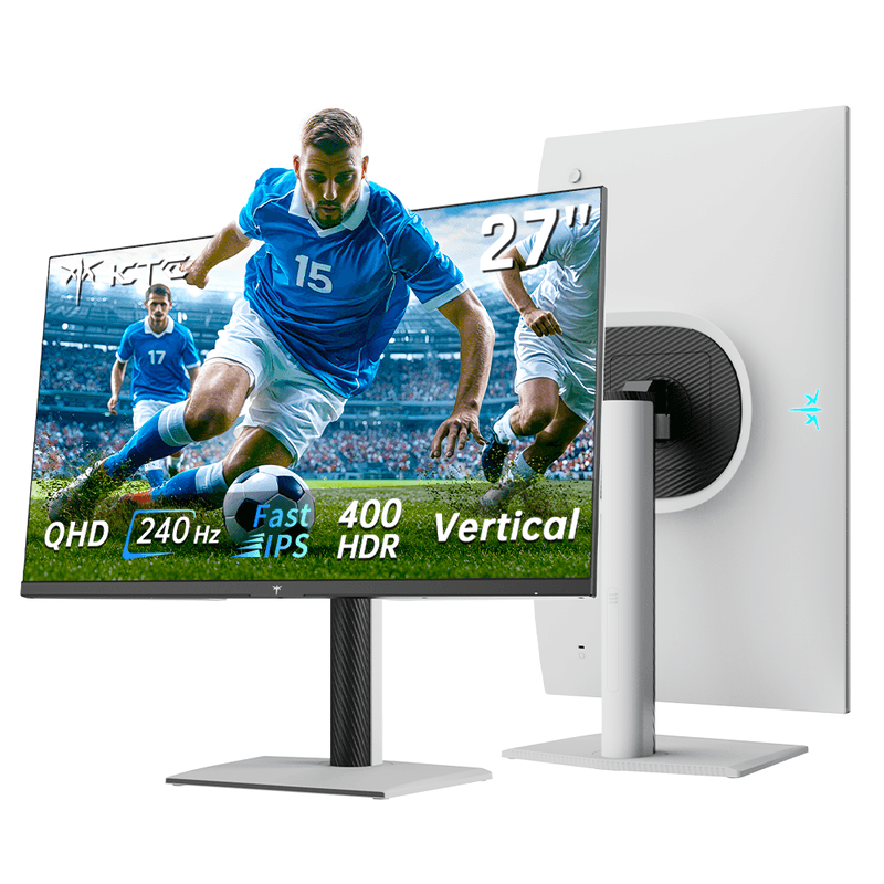 KTC H27E6S 27 inch gaming monitor, QHD 2560 x 1440, 240 Hz (overgeklokt tot 275 Hz), Fast IPS, 1 ms, HDR400, FreeSync en G-Sync compatibel, Eye Care Mode, VESA 100 x 100, in hoogte verstelbare standaard, HDMI 2.0, DisplayPort 1.4 — afbeelding 1