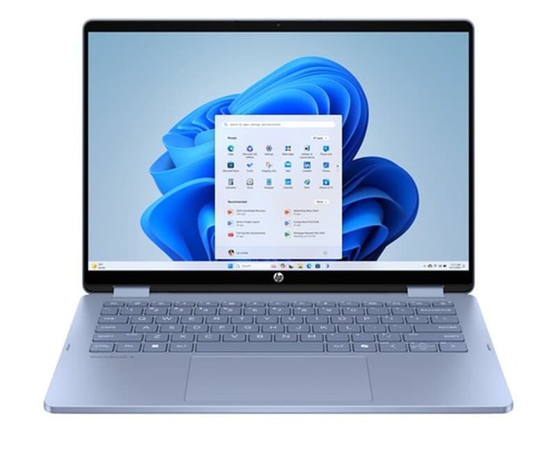 HP OmniBook 5 Flip 14-fp0251ndx 2-in-1 laptop – Intel Core 5 120U, 8 GB RAM, 512 GB SSD, 14 inch touchscreen, Windows 11 Home, Blauw — afbeelding 1