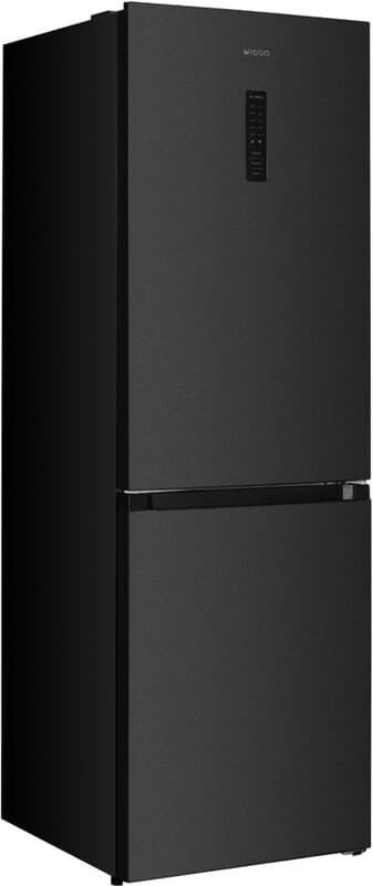 Wiggo WR-CD18NFB(DX) – koel-vriescombinatie – 323 l – zonder ijsvorming – tweedeurs – 39 dB – energie-efficiëntieklasse B - donker roestvrij staal