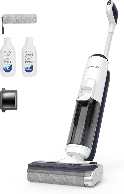 Tineco iFLOOR 5 Breeze Complete nat/droog stofzuiger, reiniging in één stap voor harde vloeren, randreiniging <0,5 cm, drievoudige batterijduur, zelfreinigend, lichtgewicht draadloze stofzuiger met dweilfunctie, blauw — afbeelding 1