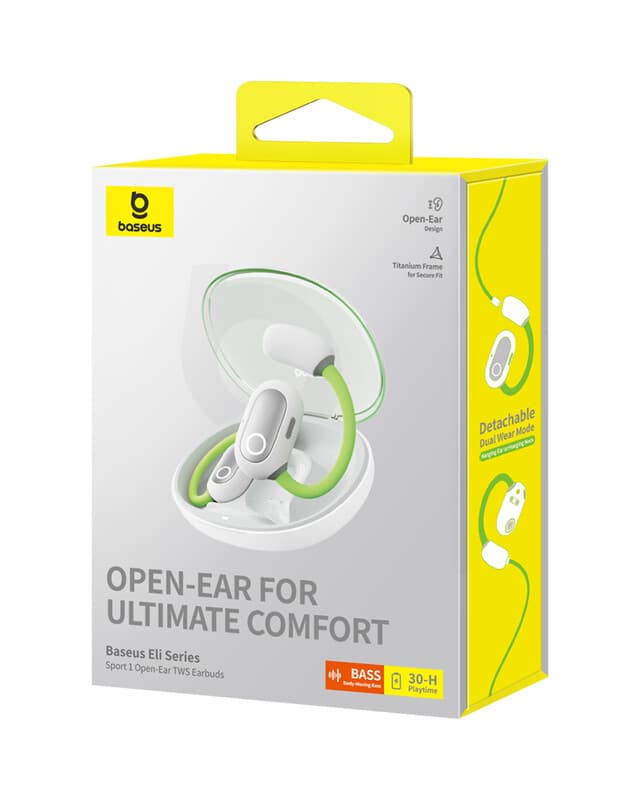 Baseus Eli Sport 1 Open-Ear TWS oordopjes Aurora Groen