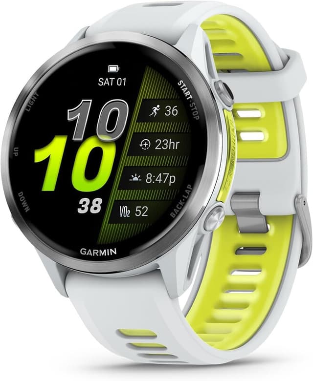 GARMIN Forerunner 970 - 47 mm - Whitestone/transl. amp geel