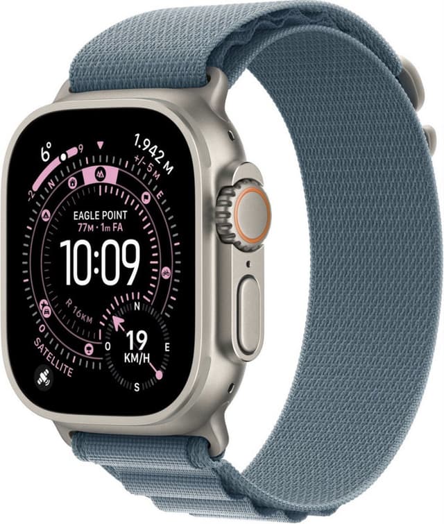 Apple Watch Ultra 3, Alpine Loop L, titanium (blauw)