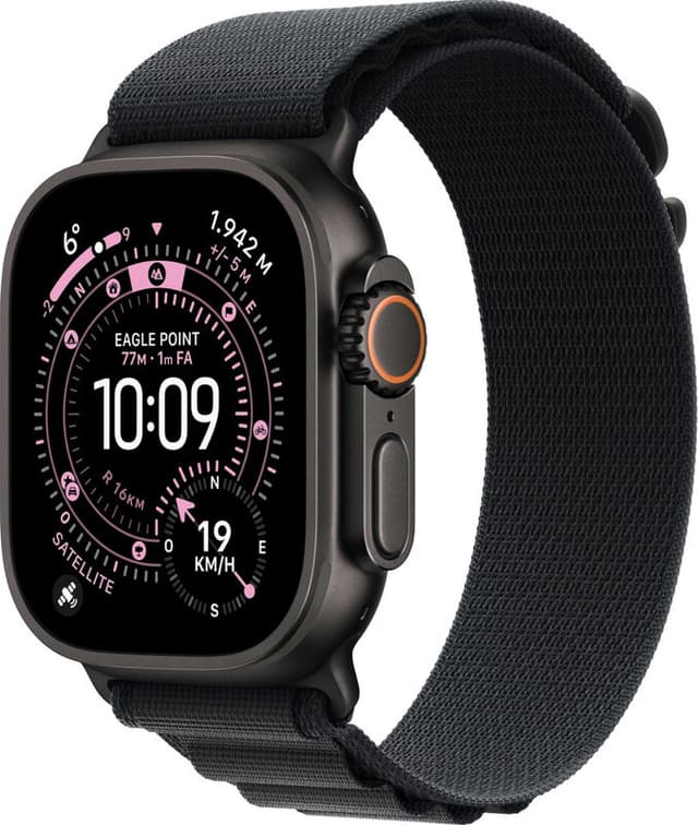 Apple Watch Ultra 3, Alpine Band L, Zwart (Zwart)