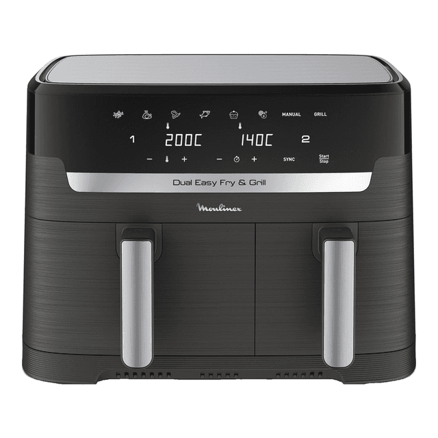 Moulinex EZ905B20 Airfryer met Dual Easy Fry & Grill-functie, grijs