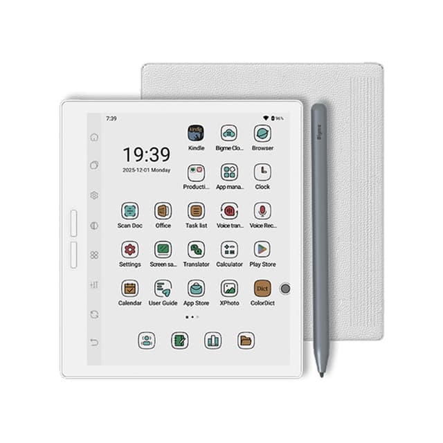 Bigme B751C S e-booklezer, 7'' kleuren e-ink elektronisch boek, 4+64 GB, 300 ppi, 36-niveaus voorverlichting, oogcomfortabel papierachtig lezen e-reader, wit