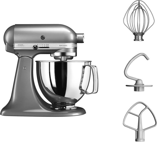 KitchenAid Artisan 5KSM125ECU blender met glazen mengkan - 1,4 liter - 5 snelheidsinstellingen - ijsmaalfunctie - gegoten metaal