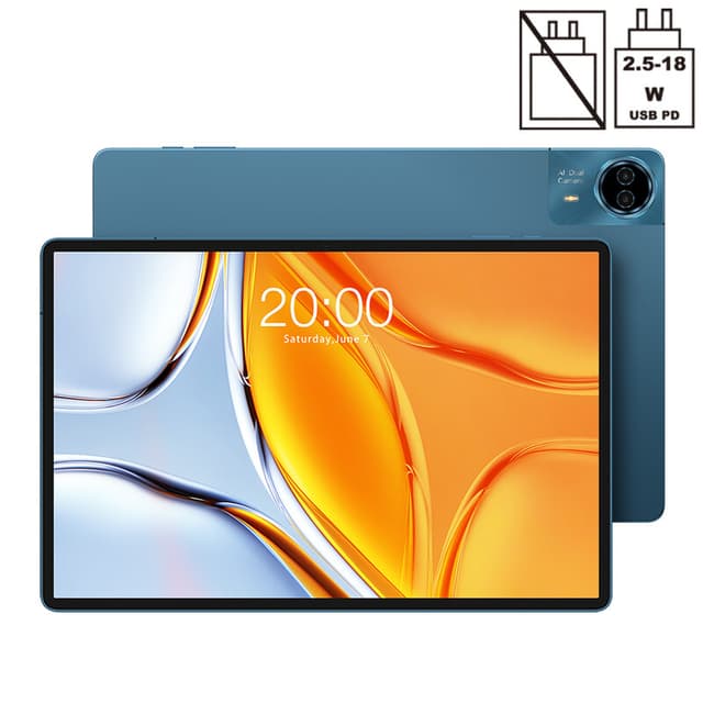 Teclast T70 Tablet 14 Inch Android 15, Helio G99, 20GB RAM (8GB+12GB Virtueel) + 256GB ROM, 4G LTE + 5G WiFi, 10000mAh Batterij, 1920×1200 Scherm