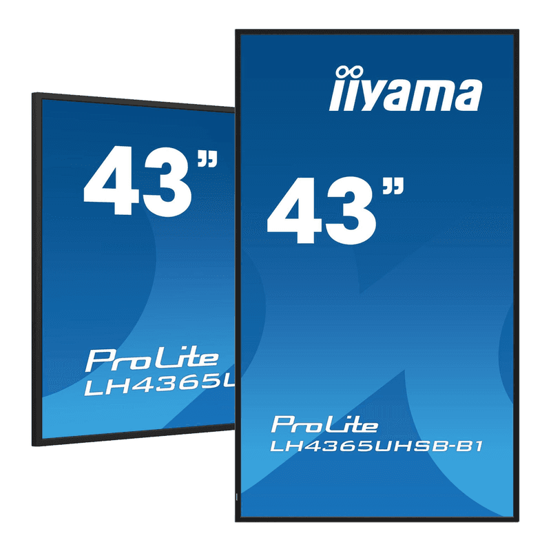 iiyama 43 inch levendig helder beeldscherm met 4K-resolutie en 800 cd/m²-panelen — afbeelding 1
