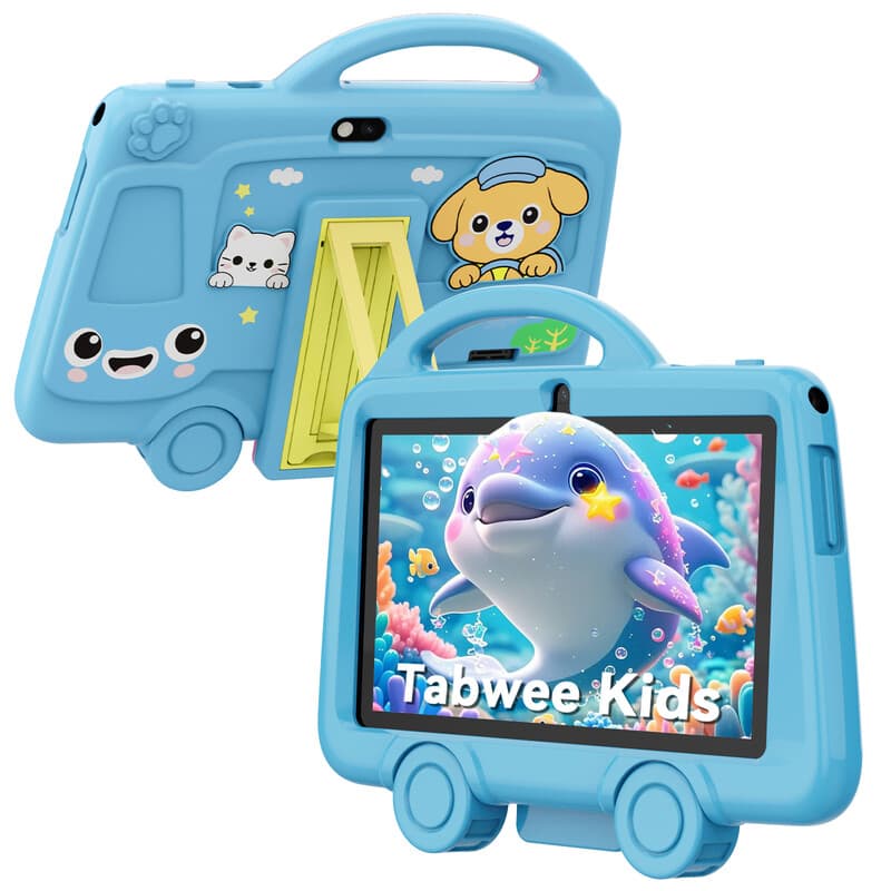 TABWEE K8 kindertablet, 7 inch, 2 GB RAM + 32 GB opslag, 3000 mAh batterij, 2,4 GHz wifi, Bluetooth 4.2, 2 MP camera voorzijde + 5 MP camera achterzijde, 3,5 mm hoofdtelefoonaansluiting, 285 gram — afbeelding 1