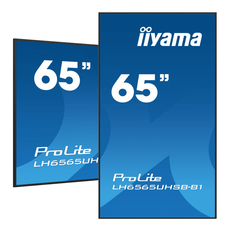 iiyama LH6565UHSB-B1 signage display kiosk-ontwerp 163,8 cm (64.5") LED Wi-Fi 800 cd/m² 4K Ultra HD zwart, ingebouwde processor Android 11, 24/7 — afbeelding 1