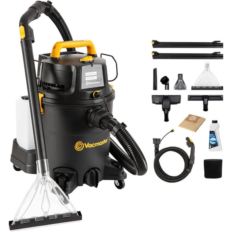 Vacmaster VK1323PFR 3-in-1 Sproei-extractiereiniger en Nat-/Droogzuiger, 1300 W, 23 L Tank, 6 L Reinigingsmiddeltank, voor Tapijt, Bekleding, Trappen en Auto-interieurs — afbeelding 1