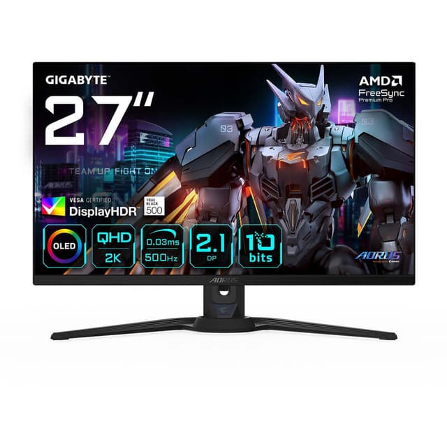 Gigabyte AORUS FO27Q5P 27" (68,6 cm) QD-OLED Quad HD-monitor, 2560 x 1440, Zwart