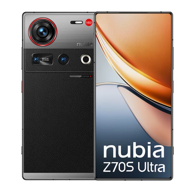 Nubia Z70S Ultra 5G ontgrendelde smartphone Snapdragon 8 Elite, 6600 mAh-batterij, 6,85-inch 144 Hz AMOLED-scherm, 64 MP drievoudige camera met 35 mm hoofdlens 16 + 512G zwart