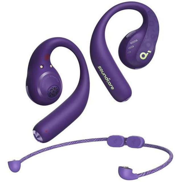 Soundcore AeroFit Pro draadloze oorhaakheadset voor bellen/muziek/sport/dagelijks gebruik, Bluetooth, paars