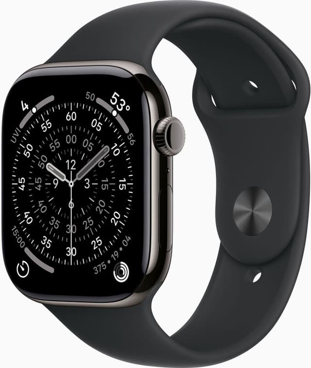 Apple Watch Series 11 GPS + Cellular 46 mm, leisteenkleurig titanium
