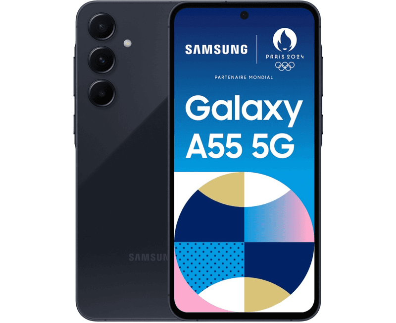 Samsung Galaxy A55 128 GB / 8 GB, marineblauw — afbeelding 1