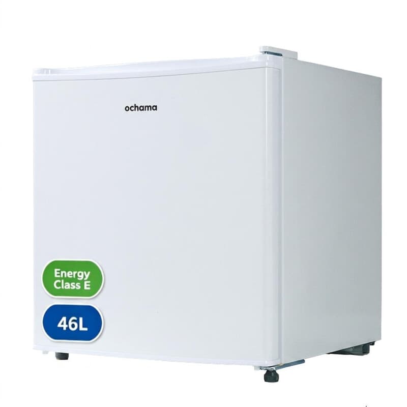 Ochama Tafelkoelkast, 46 L, Dagelijks Stroomverbruik 0,35 kWh, Koeltemperatuur 2‑8°C, Wit, Geschikt voor Studentenkamers, Kantoren en Woningen — afbeelding 1
