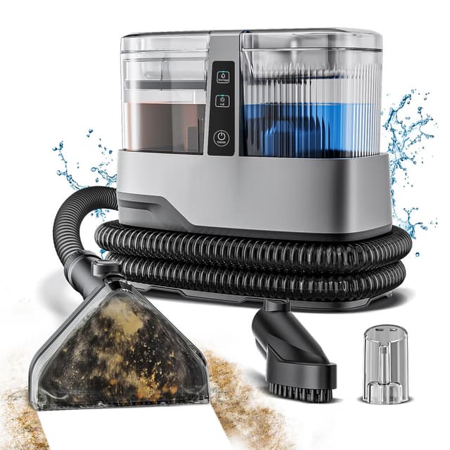 OMESER C688A Tapijtreiniger 600W 17KPa Zuigkracht Handstofzuiger voor Dieptereiniging van Natte Stoffen, Bank, Autostoel en Huisdierenvlekken