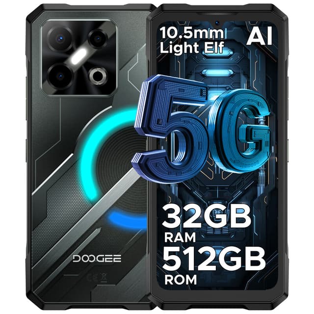 DOOGEE Blade GT Pro 5G robuuste smartphone (2025), dynamische lichteffecten, 32 GB + 512 GB, 6 nm D7025, 120 Hz en 6,72 inch FHD+, 100 MP AI-camera, ultradunne Android mobiele telefoons, 5G dual sim, gezichts- en vingerafdrukscan, NFC
