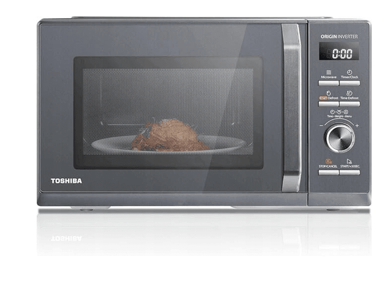 Toshiba MW3-AM25PFI(MG) magnetron, 25 liter, 900 W, 10 vermogensstanden, grijs — afbeelding 1