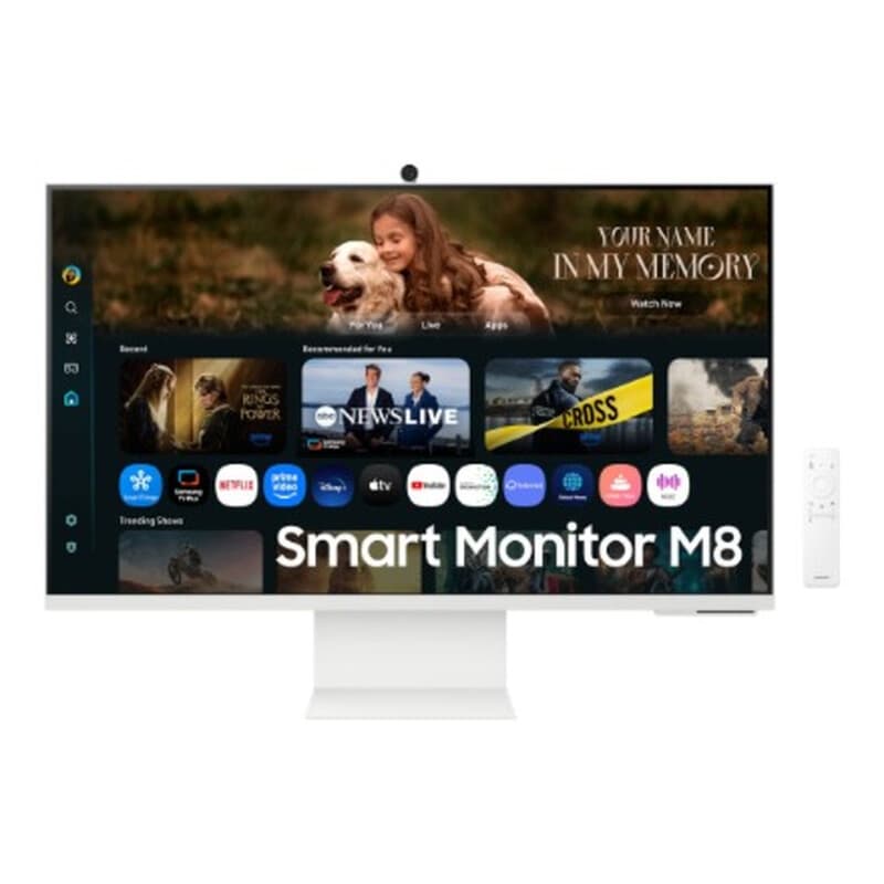 Samsung Smart Monitor M8 M80F 32 inch 4K UHD – VA, USB-C 65 W, Smart TV, Webcam, Wit — afbeelding 1
