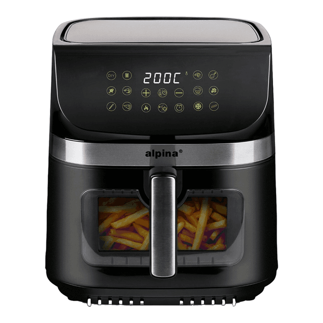 Alpina 9L 1800W Airfryer - Extra Grote Capaciteit - Digitale Timer en Temperatuurregeling - Snelle Luchtcirculatie