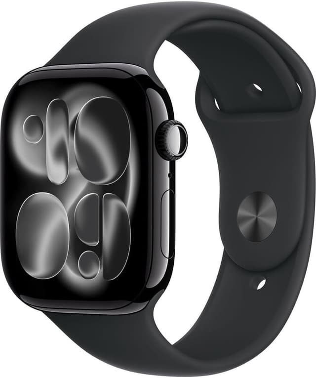 Apple Watch Series 11, 46 mm, GPS + Cellular, Aluminium, Sportband M/L, Grijs (Zwart)