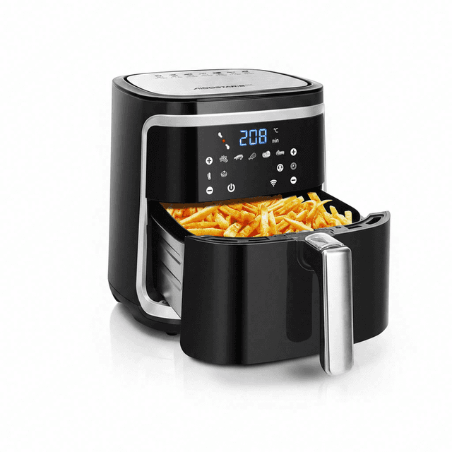 Aigostar 1900 W 7 l elektronische heteluchtfriteuse met dubbele pan zwart met wifi-functie VDE/Cube Smart